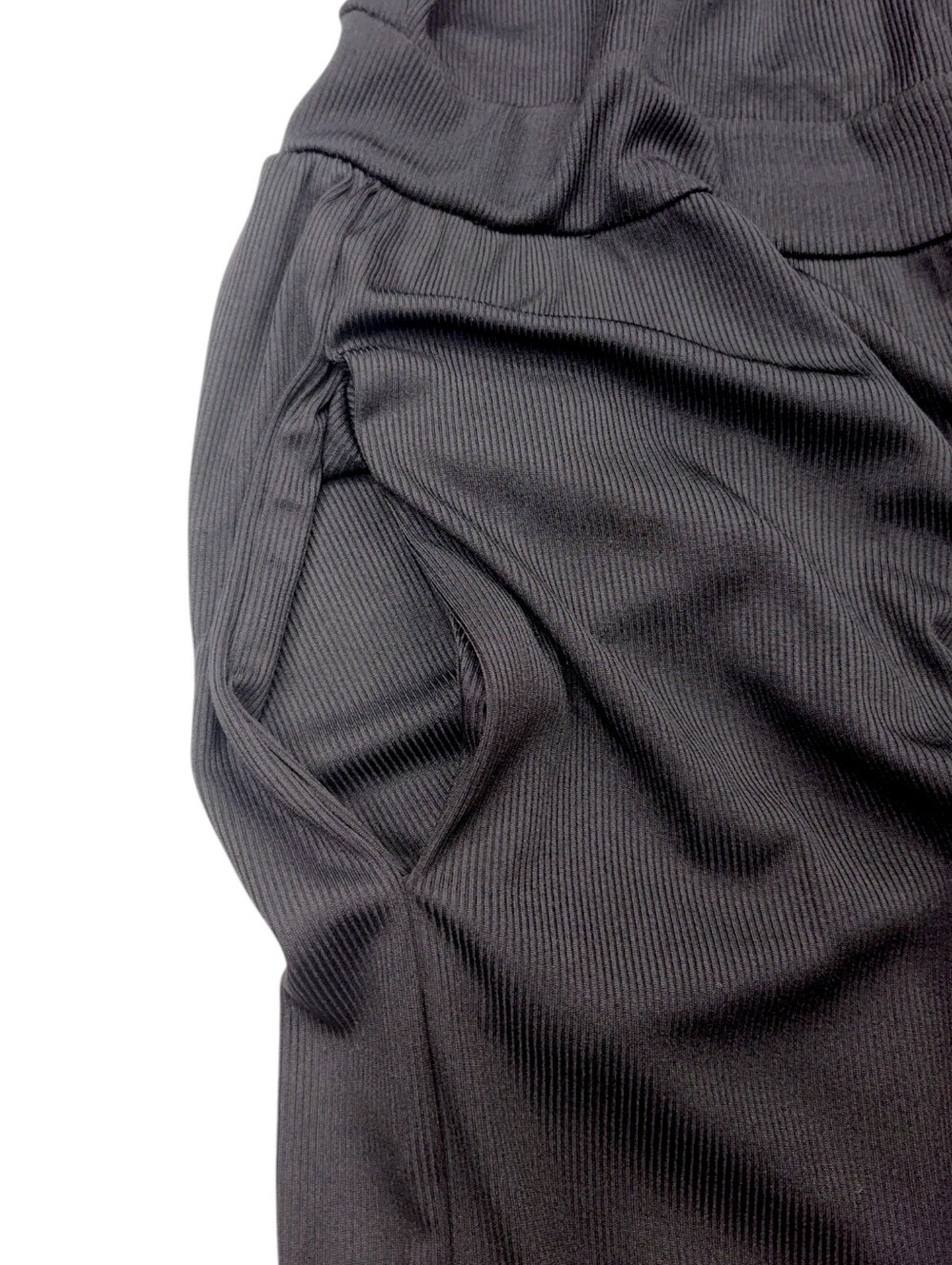 YOZY Black Sleeveless Ribbed Wide Leg Jumpsuit With Pockets – Size XL - Picture 6 of 13